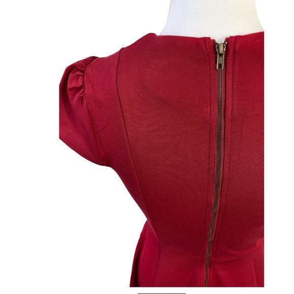 Excellent used condition Sourpuss STUD COLLAR DRESS RED in size XL - Picture 10 of 14